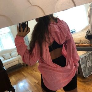 open back hoodie tunic